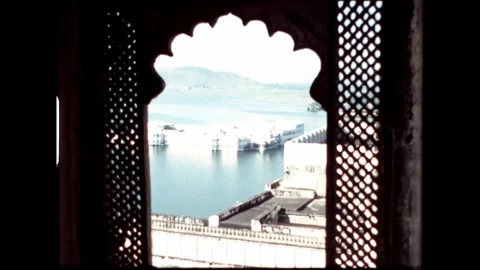 Lake View Through Palace Window Stock Footage 277976273
