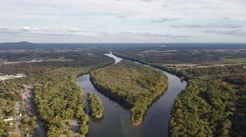 Lake view with trees Foto stock