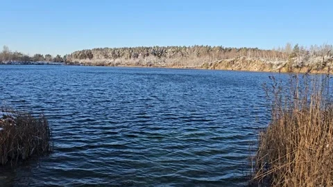 Lake View in Winter Video stock 295422054