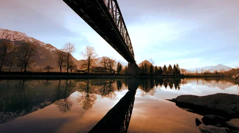 Lake water reflection Stock Footage 64538585