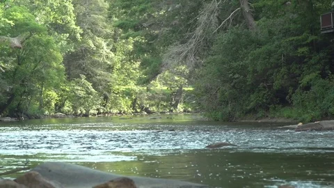 Lake Water Rocks Trees Stockbeeldmateriaal 85243440