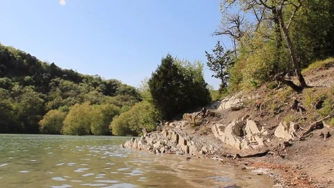 Lake Waterside Trees (static view) Stock Footage 108042682