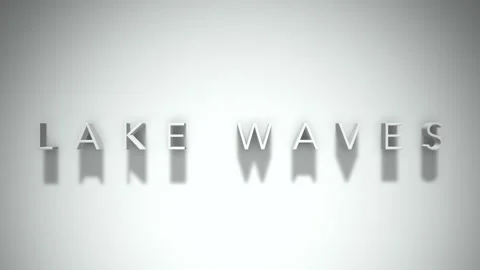 Lake Waves 3D title animation with shadows on a white background 動画素材 296670919