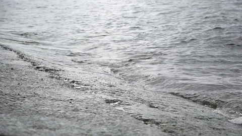 Lake Waves On Shore Stock Footage 74391302