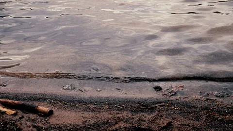 Lake waves in slow motion, 180 fps Stock Footage 129651377