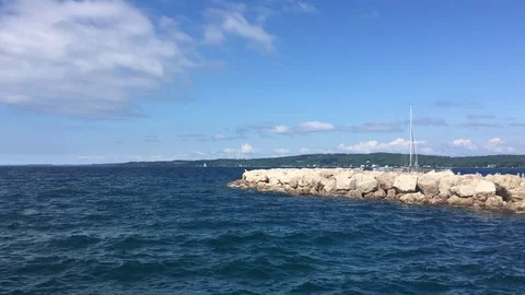 Lake Waves Timelapse Stock Footage 129053868