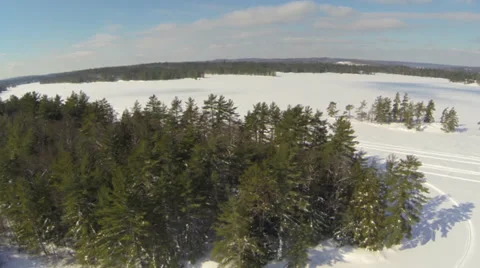 Lake Winter - Aerial 01 Stock Footage 35280697