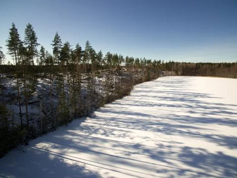 Lake at winter Stock-Fotos