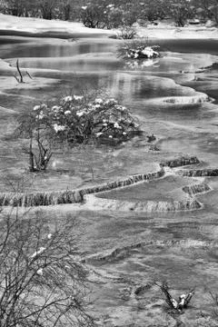 Lake in winter. Foto stock
