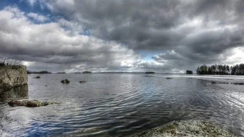 Lake Winter TimeLapse HDR Stock Footage 126301434