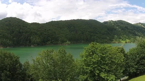 Lake in the woods Stock Footage 41336856