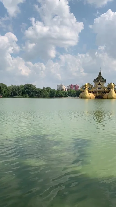 Lake in Yangon Vídeos de archivo 343882236