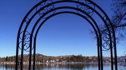 LakeArrowhead arch-30 Stock Footage 982663