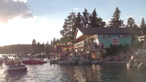 LakeBar3 4K Stock Footage 74071318