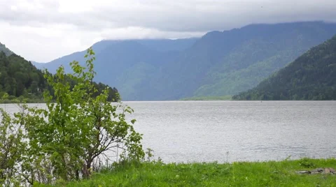 Lakefront Teletskoe Stock Footage 50883643