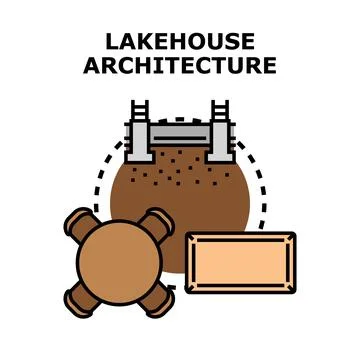 Lakehouse architecture concept for data management Stock Illustration
