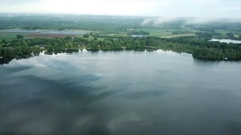 Lakes, fields, and forest Stock Footage 94316148