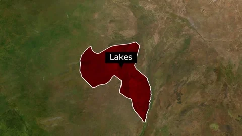Lakes Map Animation – Geographic Location Highlighting and Cartography Video stock 343388687