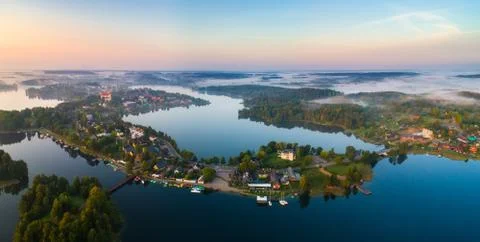 Lakes view from above Foto stock