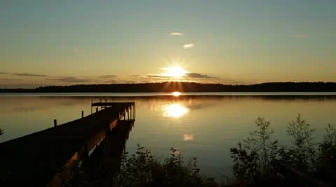 Lakeshore Sunrise Stock Footage 22795177