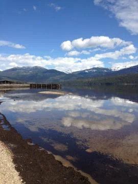 Lakeshore view Stock Photos
