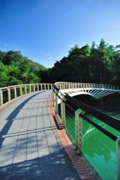 Lakeside bridge Stock Photos