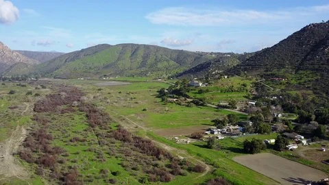 Lakeside, CA - San Diego River Valley - Drone Video Stock-Footage 84177635