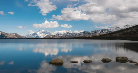 Lakeside, cloud scape, day time landscape (Time-lapse) 動画素材 132763749