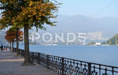 Lakeside in como, italy Stock Photos