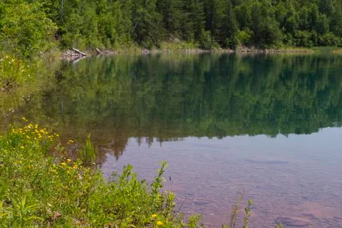 Lakeside edge Foto stock