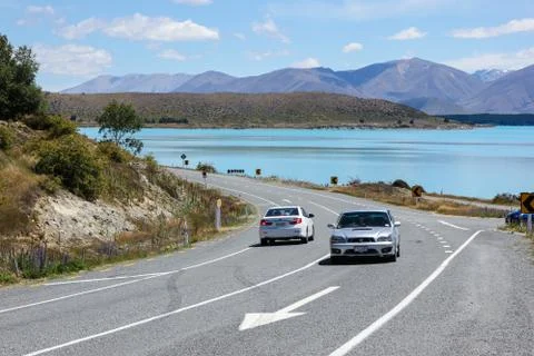 Lakeside highway Fotos Stock
