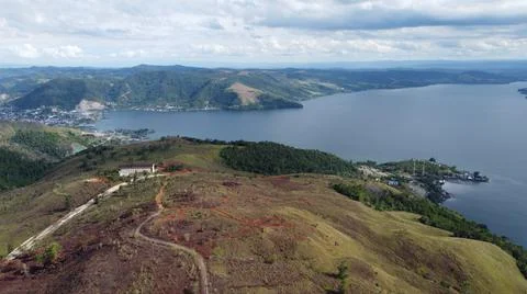Lakeside Hill Stock Photos