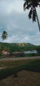 Lakeside hill Foto stock