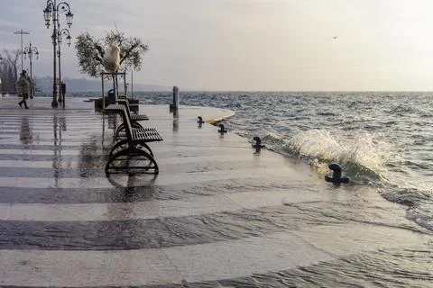 Lakeside of Lazise Foto stock