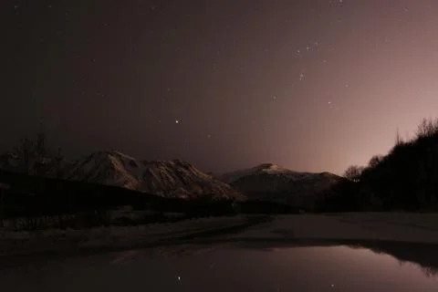 Lakeside Mountain 写真素材