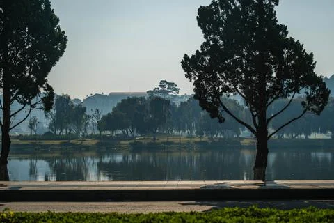 Lakeside Park in Dalat Stock Photos