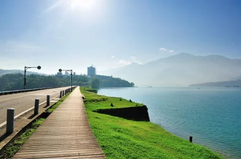 Lakeside path Stock Photos