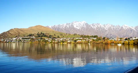 Lakeside Queenstown Stock Footage 234555719