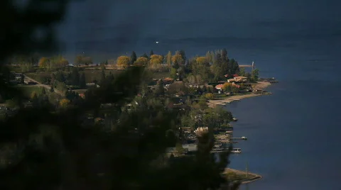 Lakeside resort town Stock Footage 704001