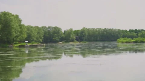 Lakeside scenery Stock Footage 157532332