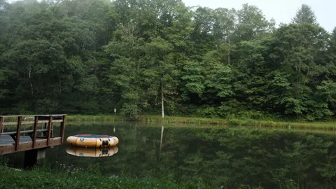 Lakeside summer dock Video stock 312705455