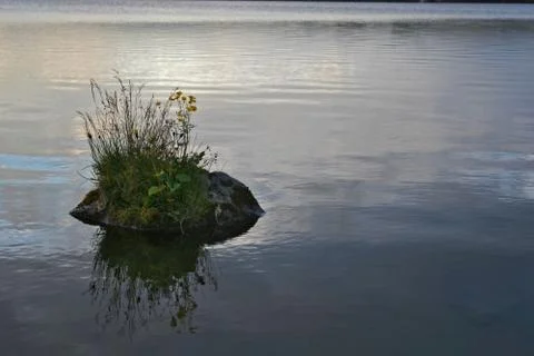 Lakeside sunset Stock-Fotos