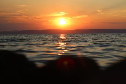 Lakeside Sunset Stock Photos