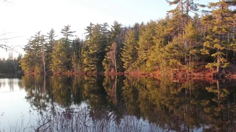 Lakeside Timelapse Sunset Stock Footage 70303589