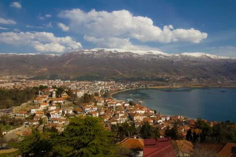 Lakeside Town Foto stock
