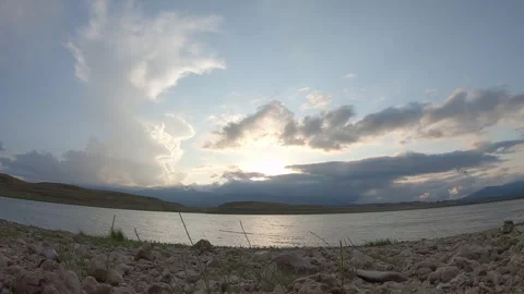 Lakeside view go pro 3 Stock Footage 316777769