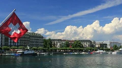 Lakeside walk Video stock 137104272