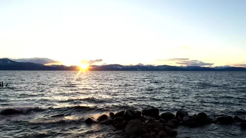 LakeTahoeSunset1 Video stock 252604462