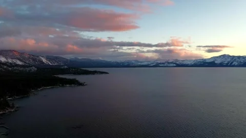 LakeTahoeSunset2 Video stock 252604470