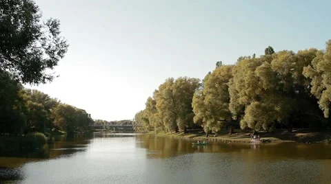 Lakeview in the victory park Stock Footage 41892636